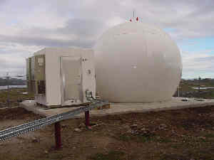 Iqaluit Site TT&C Ka-band 29.5 GHz 18-ft. (5.5m) diameter radome for Loral Space and Telesat Canada.